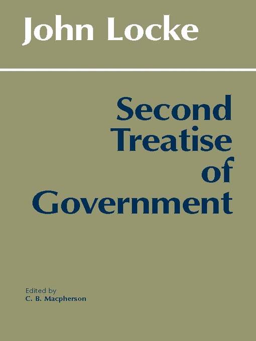 Title details for Second Treatise of Government by John Locke - Wait list